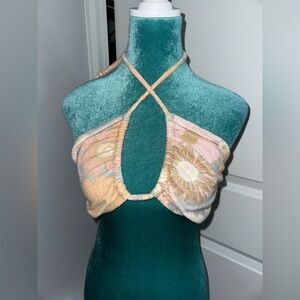 Floral towel Halter Top